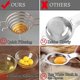 thumbnail image 4 of Separador de huevos de 2 piezas XianweiShao acero inoxidable herramienta para hornear, 4 of 5