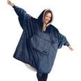 thumbnail image 3 of Livhil Oversized Sherpa Wearable Blanket, the Comfy Blanket Hoodie with Pockets, a Variety of Cute-Patterned Blanket Hoodies for Women(Bow), 3 of 10