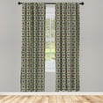 thumbnail image 3 of Oriental Curtains 2 Panels Set, Inspirations in Colorful Floral Composition with Ornate Foliage, Window Drapes for Living Room Bedroom, 56"W X 84"L, Multicolor, by Ambesonne, 3 of 5