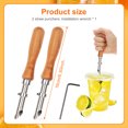 thumbnail image 5 of 2Pcs Straw Puncher for Lemonade Stands Stainless Steel Straw Hole Puncher Wooden Handle Punching Tools for Coffee Shop Home Restaurant, 5 of 8