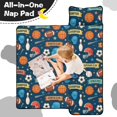 thumbnail image 4 of Football and Basketball Navy Pattern Teens Toddler Nap Mat with Pillow, Sleeping Mat Bag for Preschool Daycare 60"x20", 4 of 6