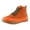 Orange, variant on Womens Work Boots Comfortable Women's Wedge Boots Elastic Ankle Boots V Cut Back Zipper Booties (Orange,6.5)