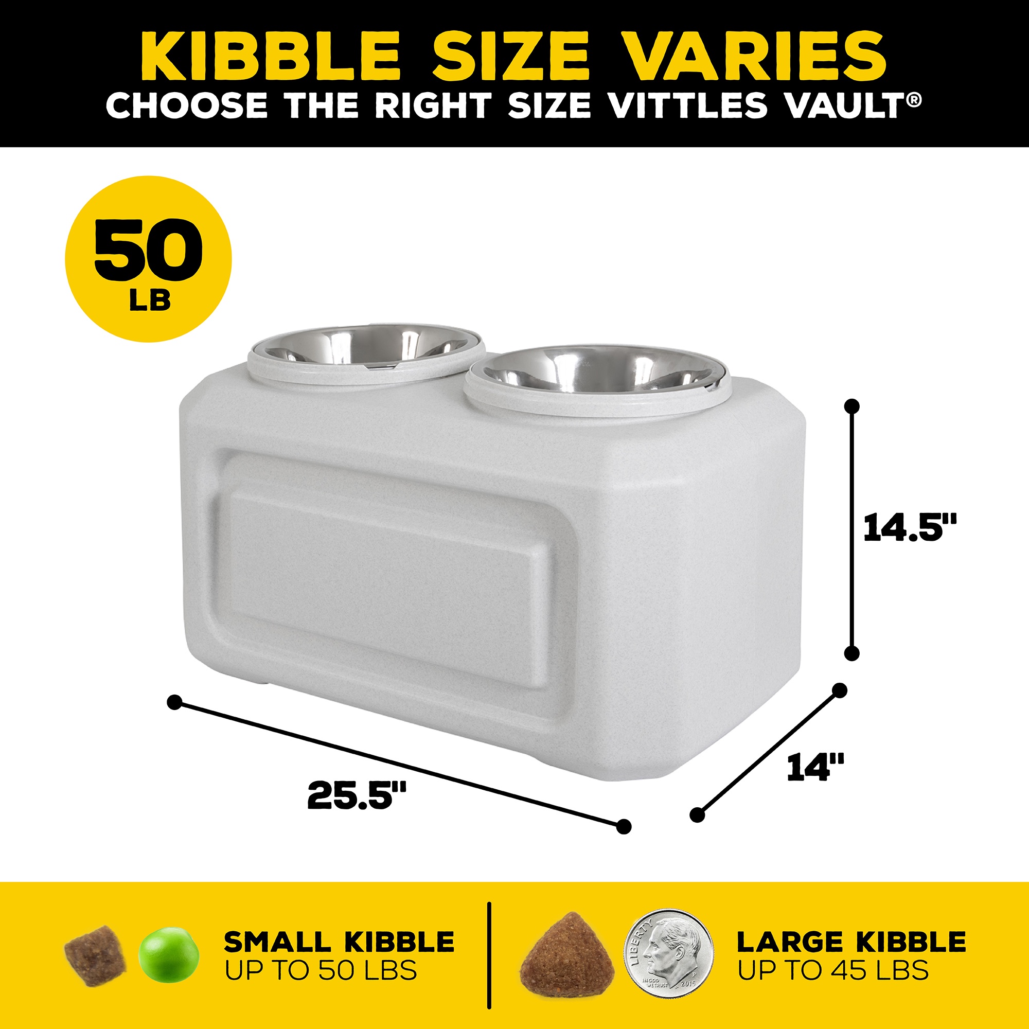 Gamma2 Vittles Vault Elevated Bowls with 50 lb Storage photo 8