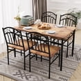 thumbnail image 2 of 5 - piece vintage dining mesa set con 4 sillas, perfect para small spaces, 2 of 6