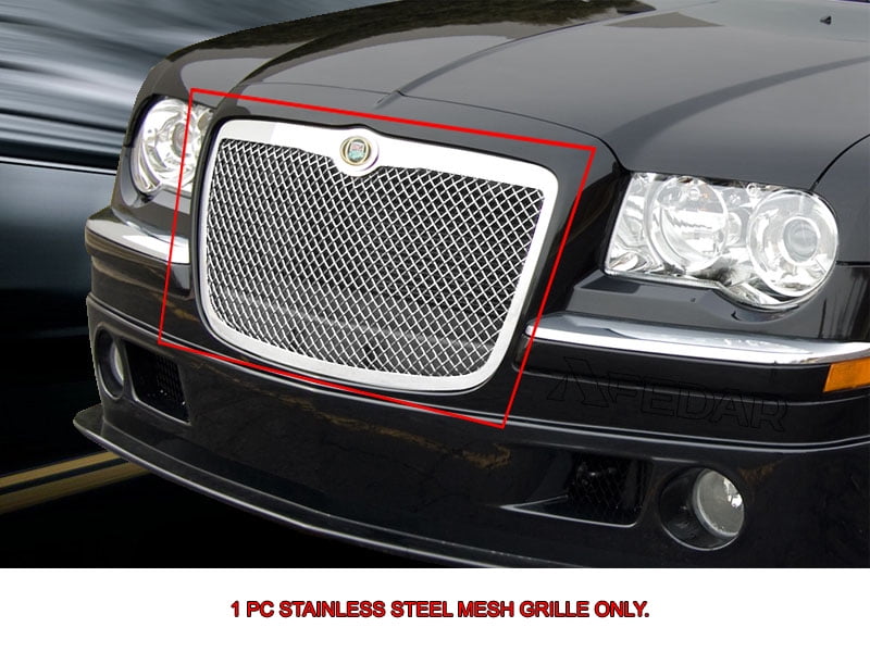 For 05-10 300 300C Stainless Steel Chrome Fuel Gas Door Cover Stick On Overlay