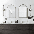 thumbnail image 3 of CISTEROMAN Arched Bathroom Mirror, 20"x30" Arched Wall Mirror for Bathroom Wall Mounted Mirror with Metal Frame Black Mirror, 3 of 8