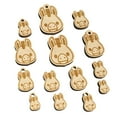 thumbnail image 1 of Witty Donkey Mule Head Wood Mini Charms Shapes DIY Craft Jewelry - With Hole - 18mm (17pcs), 1 of 7