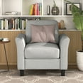 thumbnail image 2 of ARCTICSCORPION Armrest Single Sofa, Living Room Furniture, Modern Accent Club Chair, Comfy Reading Lounge Chair, Accent Chair with Soft Padded for Waiting Room Bedroom, Light Gray, 2 of 7