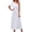 White, variant on Sngxgn Women's A Line Midi Dress Straps V Neck Slit Party Slip Dress(Blue,S)