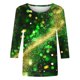 thumbnail image 5 of TaTaai Women's Fashion St. Patrick's Day Unstructured Print Loose Casual Round Neck 3/4 Sleeve T-Shirt Pullover Gift, 5 of 6