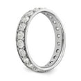 thumbnail image 4 of 14K White Gold Ring Band Eternity Diamond Round Polished Vintage 2ct , Size 6, 4 of 5