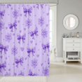 thumbnail image 2 of Manfei Coquette Bow Shower Curtain 72Wx72L,Purple Dreamy Bowtie Bathroom Curtain, 2 of 5