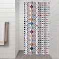 thumbnail image 2 of Colorful Geometric Diamond Pattern Shower Curtain 36"x72" ,Bathroom Decorative Shower Curtains Set with 12 Hooks,Modern Waterproof Washable Shower Curtain, 2 of 6