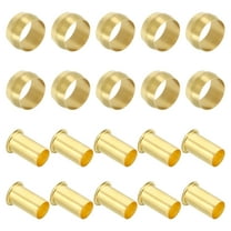 Uxcell 20 Pcs Brass Compression Sleeves Ferrules for 1/2 Inch OD Hose Tube