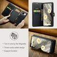 thumbnail image 2 of TECH CIRCLE for Google Pixel 8 Case, PU Leather Detachable Vintage Wallet Flip Magnetic Closure Drop Protective Slim Card Holder Phone Case Cover for Google Pixel 8 6.2" 2023, Black, 2 of 8