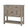 Homfa Modern Farmhouse Console Table, Rustic Entryway Furniture with 2 Storage Drawers, Wood