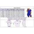 thumbnail image 4 of Women Casual 2 Piece Outfit Two Short Sleeve V Neck Biker Shorts Set, 4 of 7