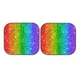 thumbnail image 7 of Goofa Glitter Rainbow Pattern 2 Piece Car Windshield Sun Shade Foldable | Front Windshield Shade for Sun, Heat and UV Rays | Sunshade for Car Front Window-Small, 7 of 7