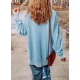 thumbnail image 2 of QWZNDZGR Womens Sweatshirt Casual Long Sleeve Crewneck Lightweight Pullover Tops Loose Sweatshirts, 2 of 5