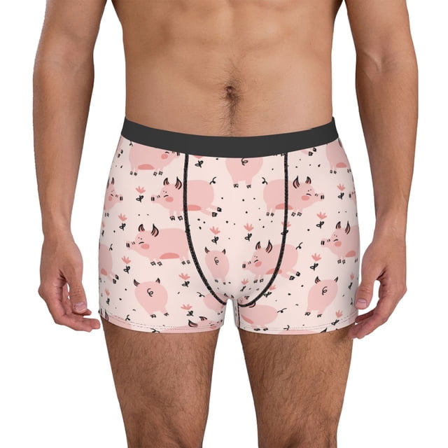 Fotbe Pig Calzoncillos Tipo Boxer con Bolsa de Soporte Total para Hombre, X-Temp Fresco, Transpirable y de Secado Rápido-Large