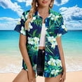 thumbnail image 5 of Aloohaidyvio Hawaiian Shirts for Women No Boundaries Womens Hawaii Shirts Soft Cool Floral Tropic Print Short Sleeve V Neck T-Shirt, 5 of 5