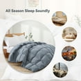 thumbnail image 4 of Peace Nest All Season Medium Warmth White Feather Down Comforter Duvet Insert California King - Dark Gray Gusset, 4 of 5