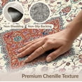 thumbnail image 6 of ODIKA 8'x10' Washable Area Rug Boho Large Vintage Oushak Border Cream Farmhouse Bohemian Medium for Dining Room, Office, Lounge, Non-Slip Chair-Friendly Mat, 6 of 7