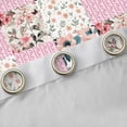 thumbnail image 4 of Homewish Cute Rustic Flower Black Out Curtains,Country Botanical Curtains Pack of 2 (42x63 Each),Pink Geometric Checkered Bedroom Curtains For Girls Kids,Breathable Home Decor, 4 of 6
