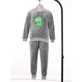 thumbnail image 3 of Fldy Toddler Boys Girls Warm Outfit Casual Sleepwear Long Sleeve Nightwear Loungewear 2 Piece Pajama Gray Dinosaur 80/S/6, 3 of 7