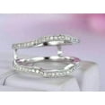 thumbnail image 2 of Beautiful 2Ct Round Cut Simulated Diamond 14K White Gold Plated Women's Enhancer Wrap Ring 925 Sterling Silver, 2 of 5