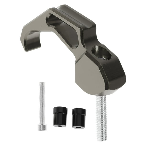 Gancho Colgante para Motocicleta Forma de Dedo Soporte para Casco de Motocicleta Equipaje Tono Titanio Negro Longitud 68mm