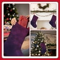 thumbnail image 7 of Salouo Black Dark Blue Purple Print Christmas Decorations Stockings 1 Pack 18'' Xmas Stockings Holiday Stocking Personalized Farmhouse Decor for Home Family Party Tree, 7 of 7