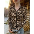 thumbnail image 5 of Women's Leopard-Print Zip-Up Long Sleeve Fitness Jacket, 5 of 7