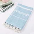 thumbnail image 7 of Cheer.US Turkish Beach Bath Towel-with Soft Terry Cloth on One Side Luxury Peshtemal for spa Pool Bathroom Sand Free %100 Cotton Blanket Towels Set, Gift for Women-70.9" x 39.4"&nbsp;, 7 of 7
