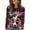Dark Purple #062, variant on Mardi Gras Shirts Women Plus Size Holiday Long Sleeve Tunic Tops Funny Carnival Mask Graphic T-Shirts Loose Round Neck Blouses Party Pullover Dark Purple 2XL