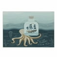 thumbnail image 1 of Octopus Ship Cutting Board, Pirate Ship in a Bottle in the Sea Jellyfish Ocean Waves Deep Water, Decorative Tempered Glass Cutting and Serving Board, in 3 Sizes, by Ambesonne, 1 of 2