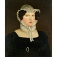 thumbnail image 2 of Jakob Christoph Miville 15x17 Black Ornate Wood Framed Double Matted Museum Art Print Titled - Portrait of the Artist's Sister-In-Law, Rosina Miville-Krug (1824), 2 of 5