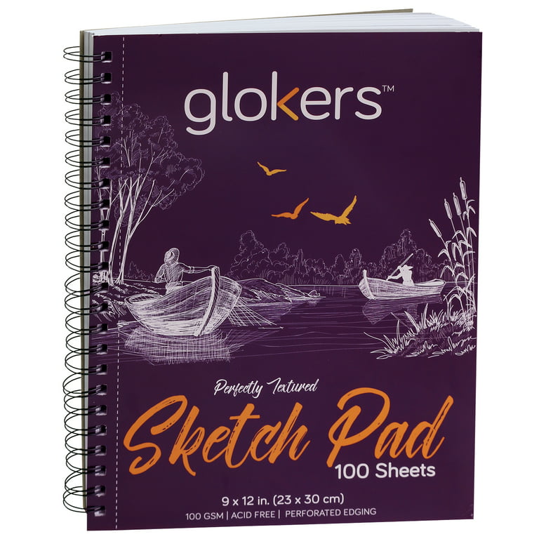 Glokers 33-Piece Drawing Art Set Drawing Sketch Pad, Shading Pencils