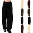 thumbnail image 4 of XFLWAM Women's Solid Color High-waist-narrow Version Of Slouchy Wide-leg Pants Banana Pants Casual Slouchy Pants Scimitar Pants, 4 of 4
