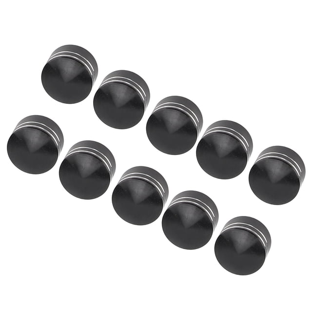 Screw 10PCS Motorcycle Head Cover CNC Aluminum Black Round Grooved Engine Screw Topper Covers for Motorbike Body Frame Shell