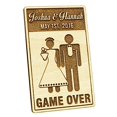 thumbnail image 2 of Custom Engraved Wooden Magnet Personalized Gift 40 Rustic Wedding Save the Date Wooden Magnet, 2 of 3