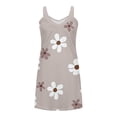 thumbnail image 5 of SOOMLON Mini Dresses for Women Summer Plus Size Sleeveless V Neck Floral Sundress Flowy Pleats Tank Dress Vacation Dress, 5 of 5