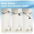 thumbnail image 4 of Shower Head Extension Arm, 16 in Shower Extension Arm with Locking Nut, Adjustable Height and Angle Shower Arm Extender, Universal G1/2 Connector for Fixed and Handheld ShowerHead, Matte Black, 4 of 14