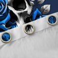 thumbnail image 4 of Feelyou Couple Skeleton Skull Curtains Pack of 2 (42x84 Each), Anniversary Blue Rose Curtains Blackout, Gothic Romantic Theme Bedroom Curtains, Living Room Curtains Decor, 4 of 6