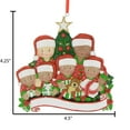 thumbnail image 6 of Personalized Biracial Family of 6 in Pajamas Christmas Ornaments 2024 - Custom Home Gift Decorations, 6 of 10