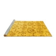thumbnail image 2 of Ahgly Company Machine Washable Indoor Square Abstract Yellow Contemporary Area Rugs, 8' Square, 2 of 4