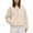 Beige, variant on Bibifish Women's Hoodie Fluffy Pet Pouch Pocket Drawstring Hood Soft Warm Oversized Fit Casual Indoor Lounging Cozy Stylish Hoodies