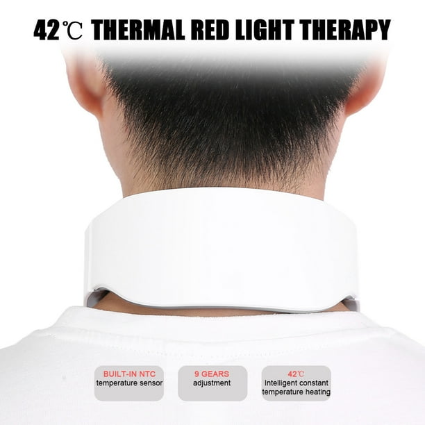 Fugacal Masajeador Cervical, Masajeador Inteligente De Cuello, Masaje Calor, Masajeador Eléctrico De Pulso Para El Cuello Masajeador De Cuello For Masajeadores De Cuello De Masaje(Blanco Recarga) Fugacal No se aplica