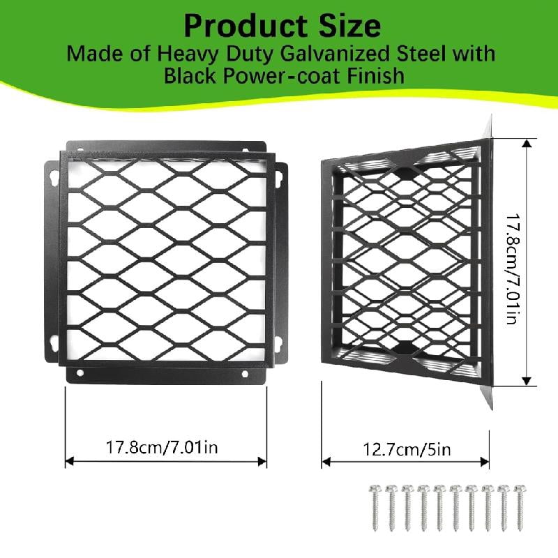 MOMOJIA 2Pcs Dryer Vents Bird Guard Drying Systems Protector Dryer Vents Covers Guard Carbon Steel Ventilation Bird Cage Endurin