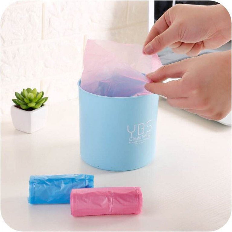 30Pcs/ Roll Mini Desktop Trash Can Bags Bathroom Bedroom Office Car Rubbish  Bags Trash Bags Storage